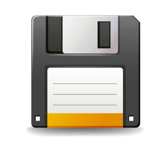 Speicherung. Bild einer Diskette.