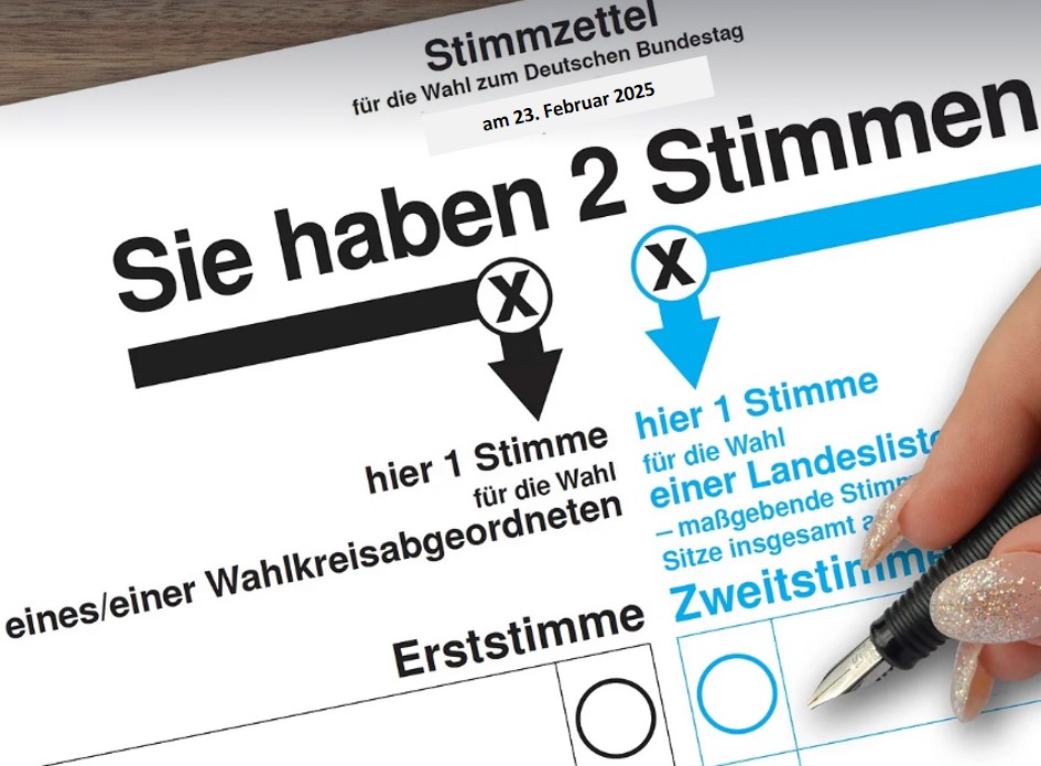 Stimmzettel Bundestagswahl