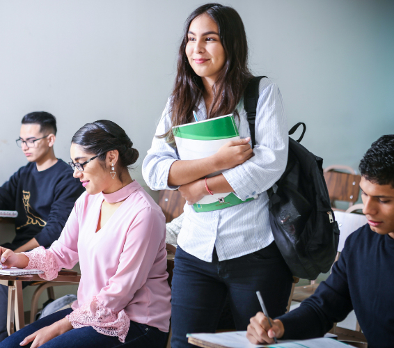 Berufsbildende Schulen. Schüler im Unterricht.