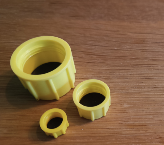 Schraubkappe mit Flachdichtung