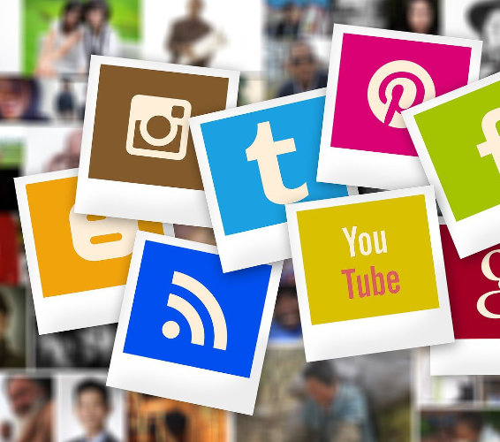 Übungsangebot: Soziale Medien: Logos unterschiedlicher socialmedia Kanäle