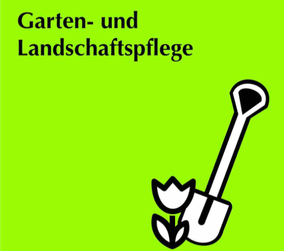 Garten-Landschafts-Pflege. Schaufel und eine Blume.